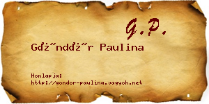 Göndör Paulina névjegykártya
